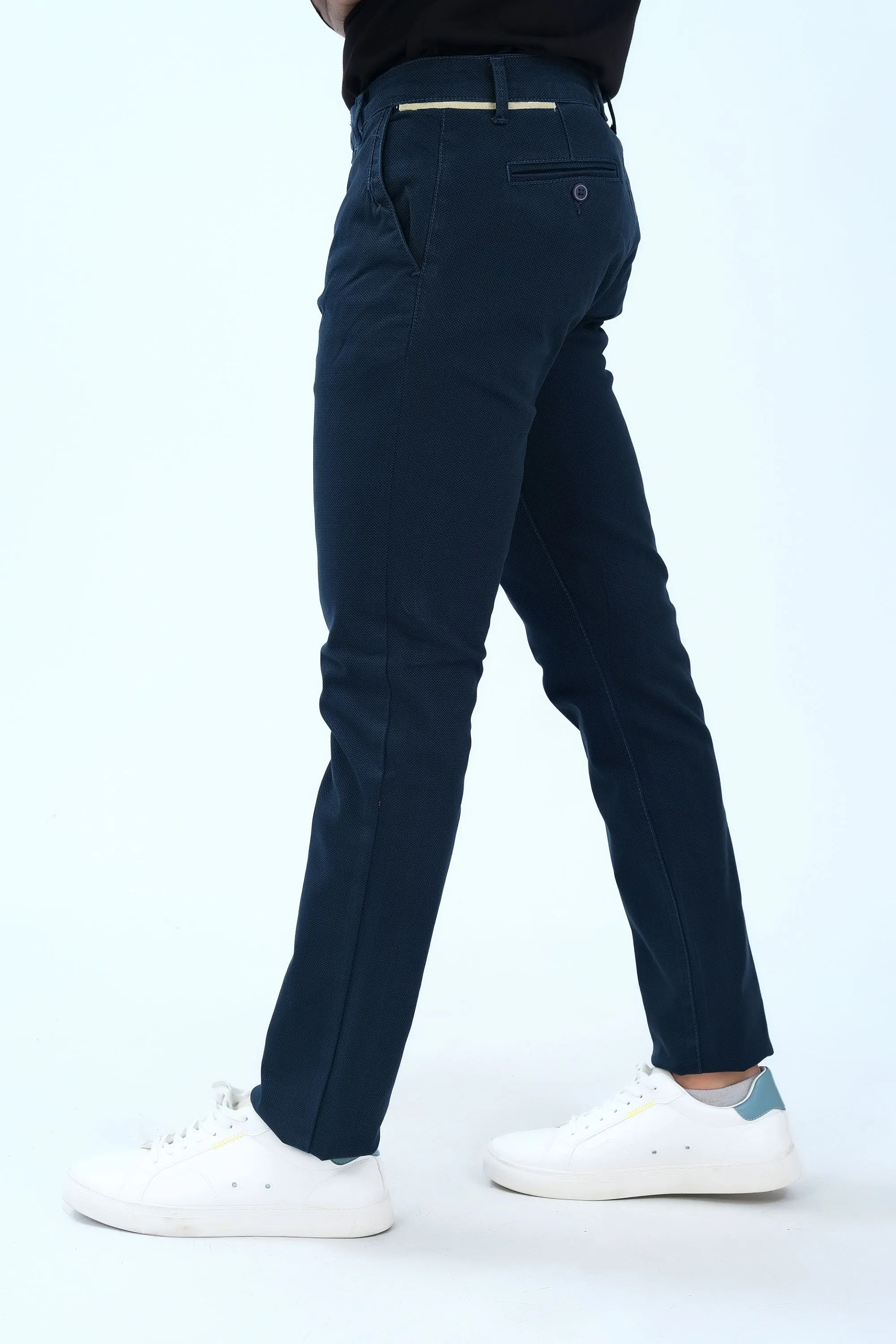 Dark Blue Smart Fit Fashion Pants