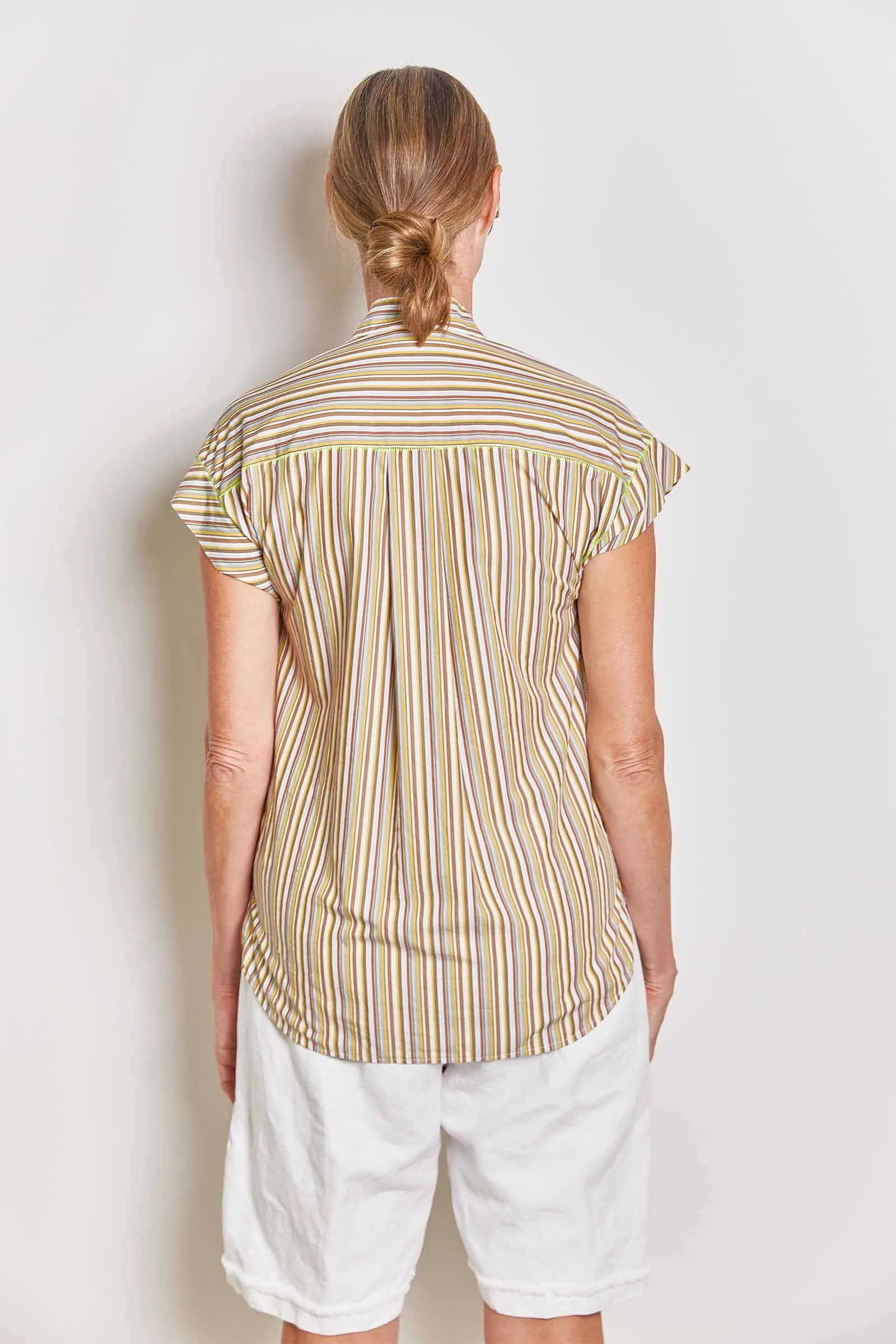 darlink neutral stripe cotton shirt