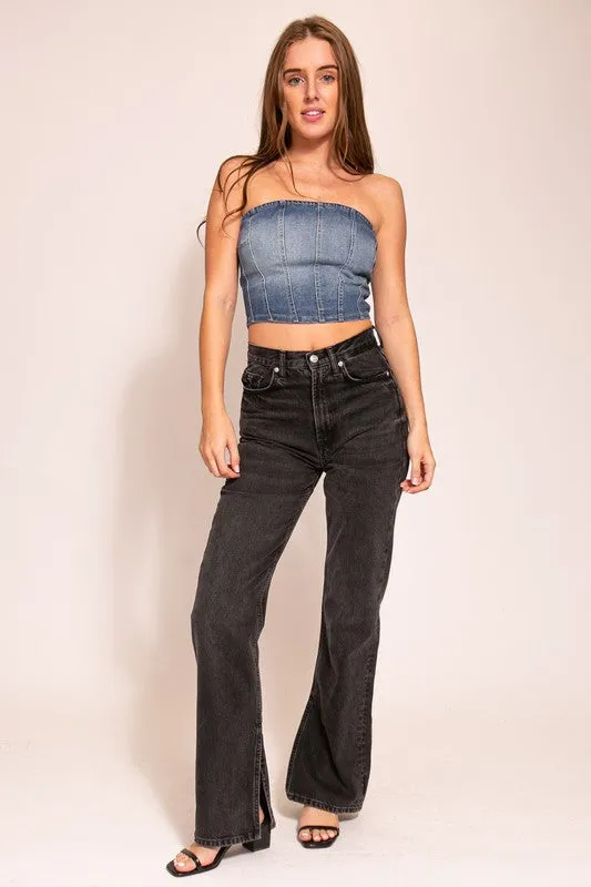 Denim Corset Top