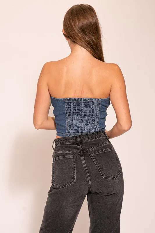 Denim Corset Top