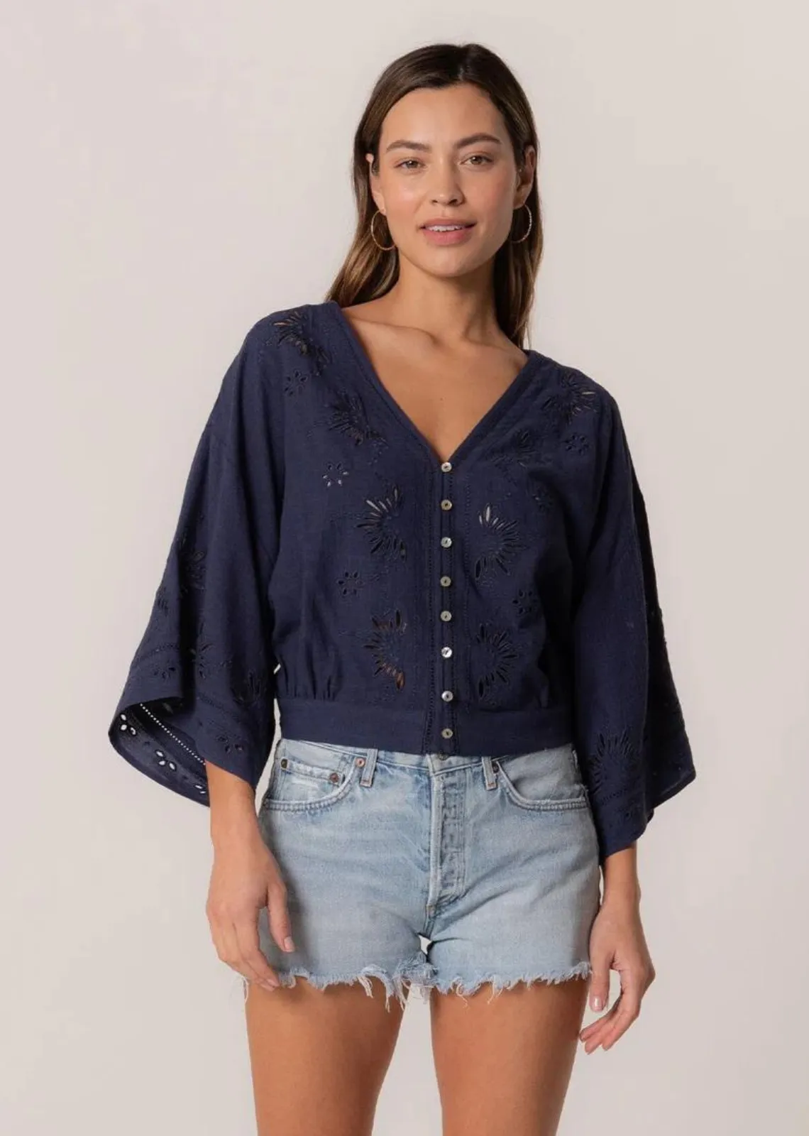 Elijah Eyelet Top