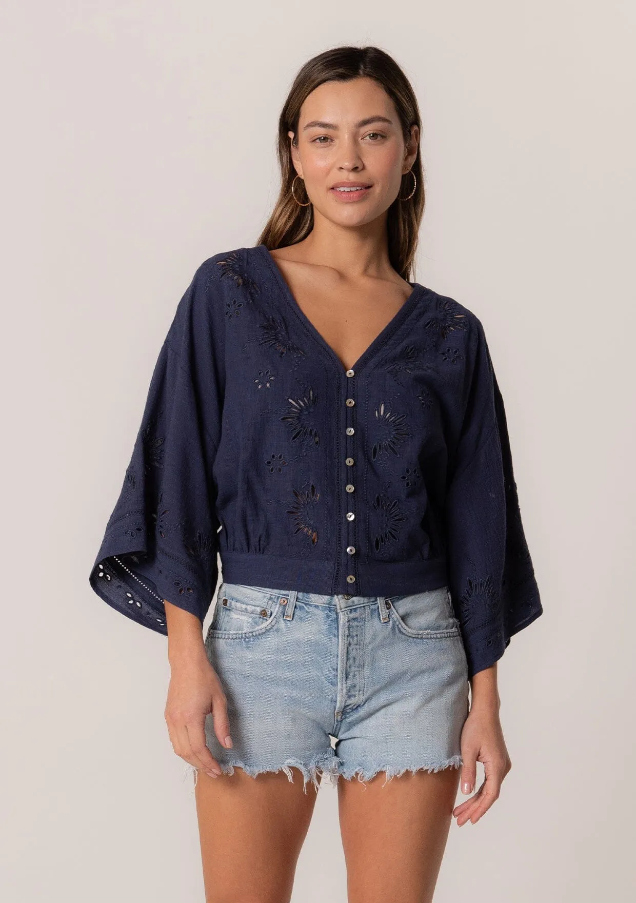 Elijah Eyelet Top