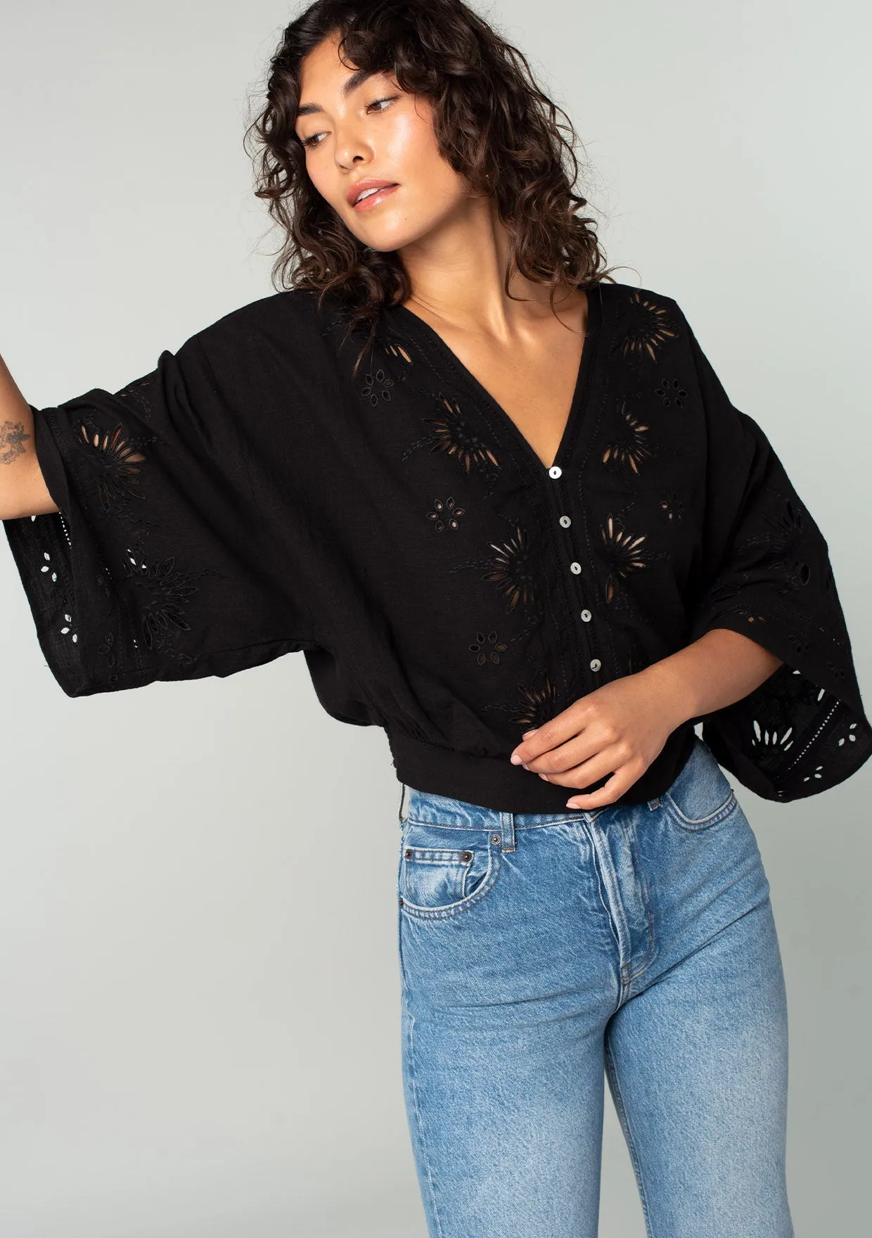 Elijah Eyelet Top