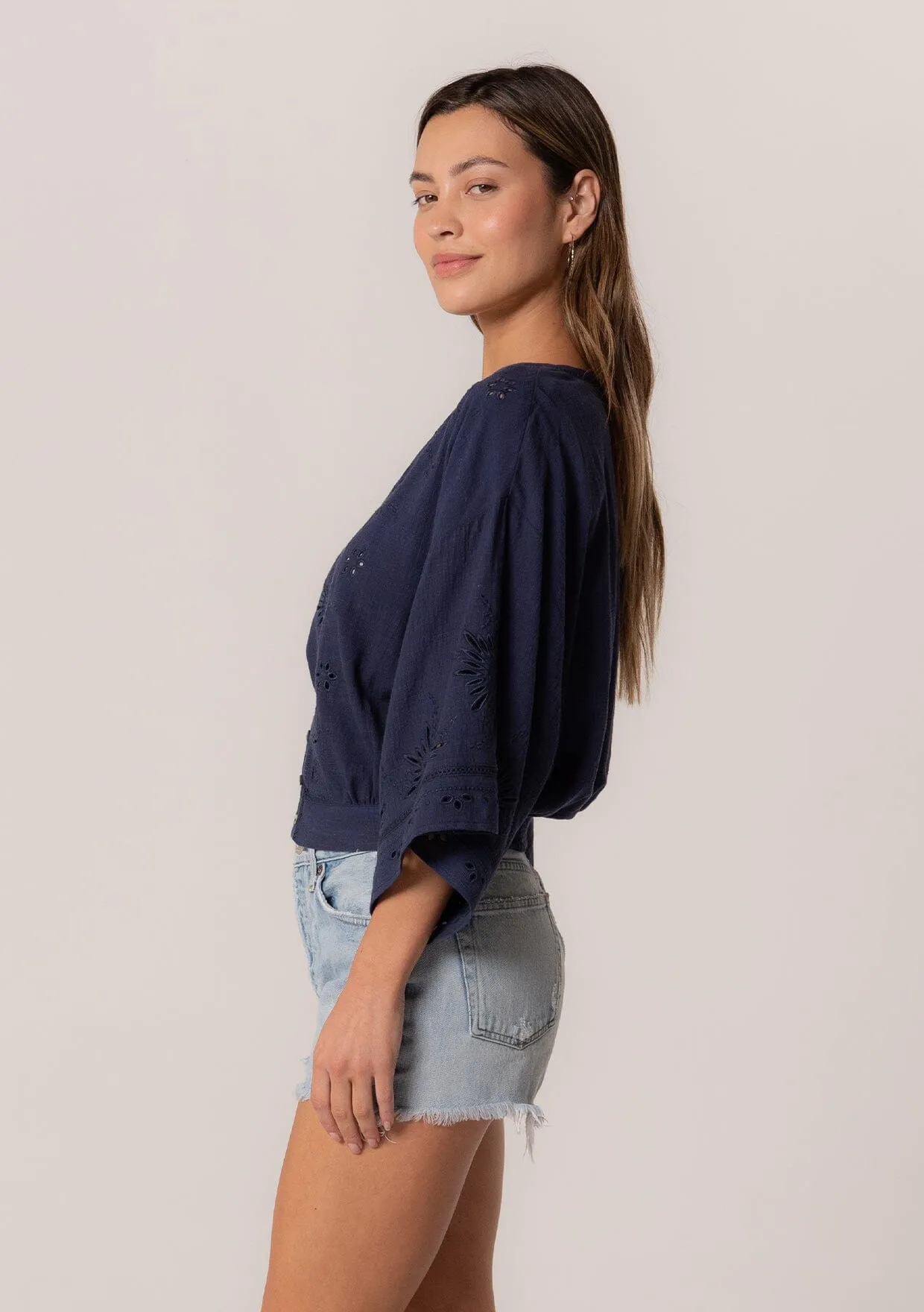 Elijah Eyelet Top