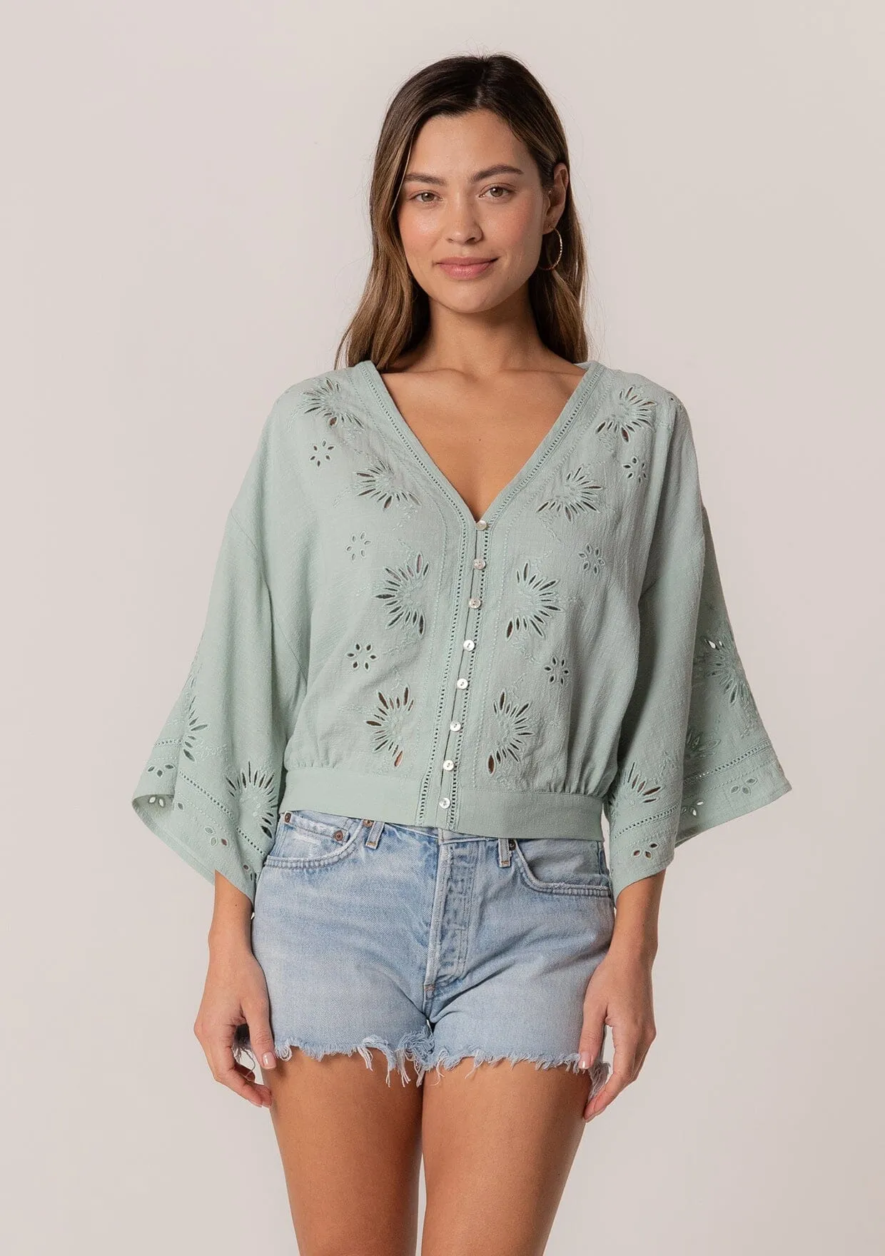 Elijah Eyelet Top