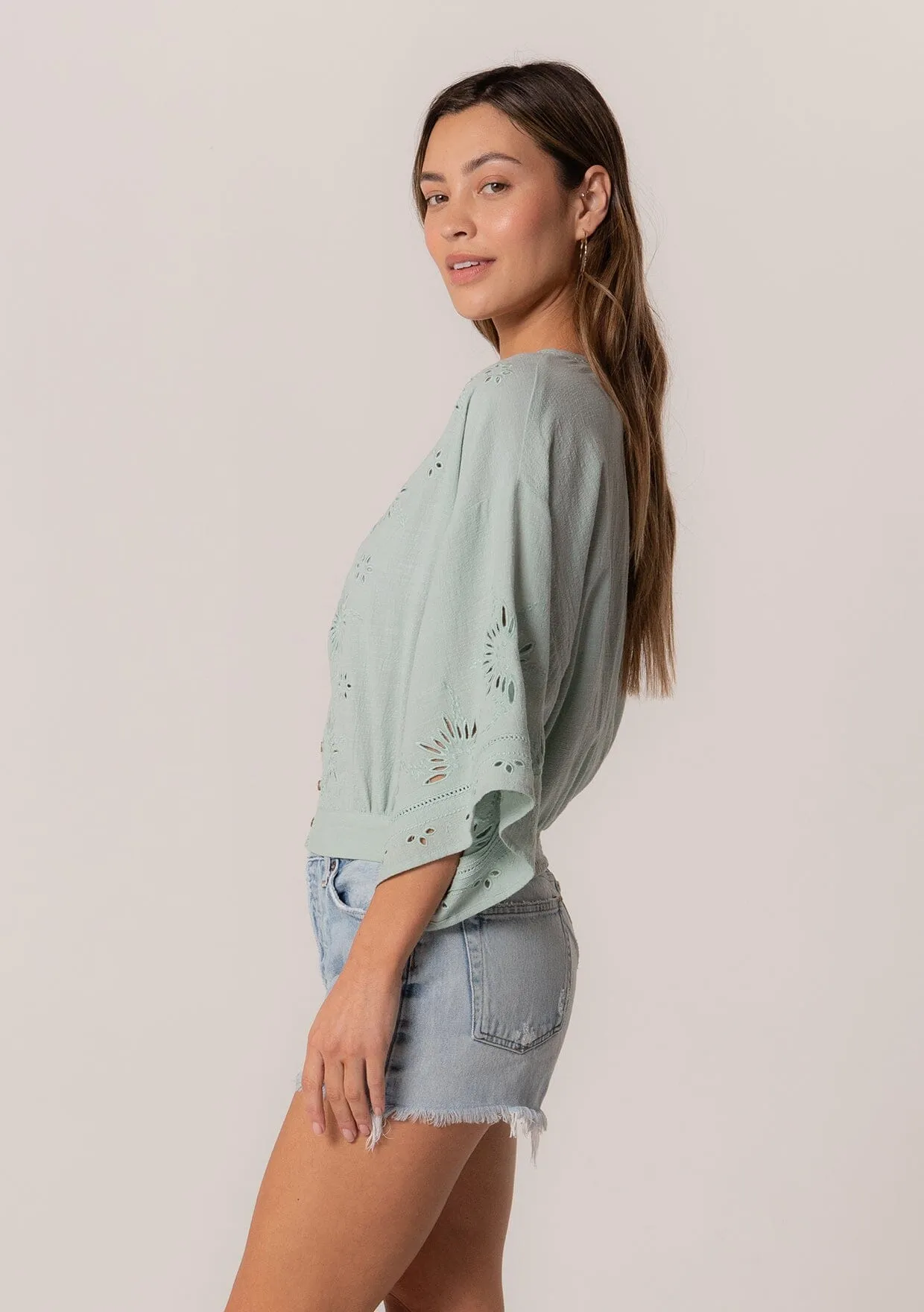 Elijah Eyelet Top