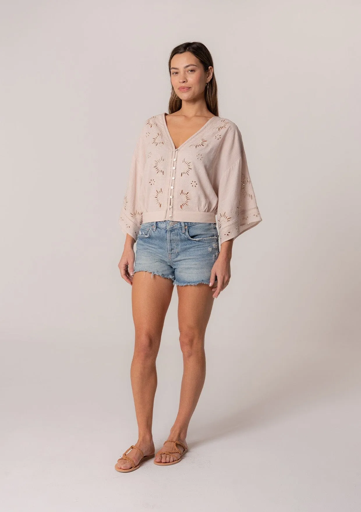 Elijah Eyelet Top