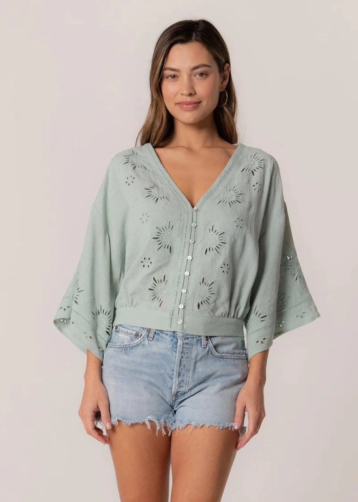 Elijah Eyelet Top
