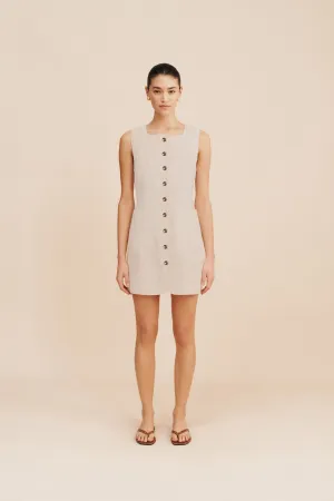 Emma Button Down Dress Natural