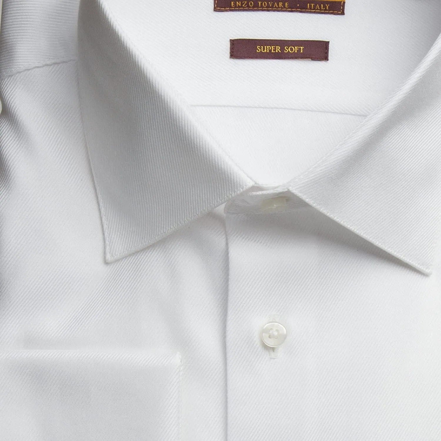 Enzo Mens Modern Fit French Cuff Cotton Dress Shirt - CLEARANCE - FINAL SALE