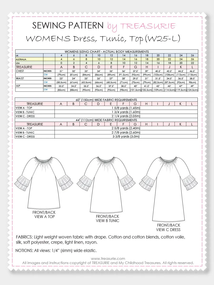 Flared Peasant Dress and Top - WOMENS (W25-L)