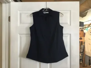 Foxcroft Sleeveless Stretch Blouse Navy 184886332