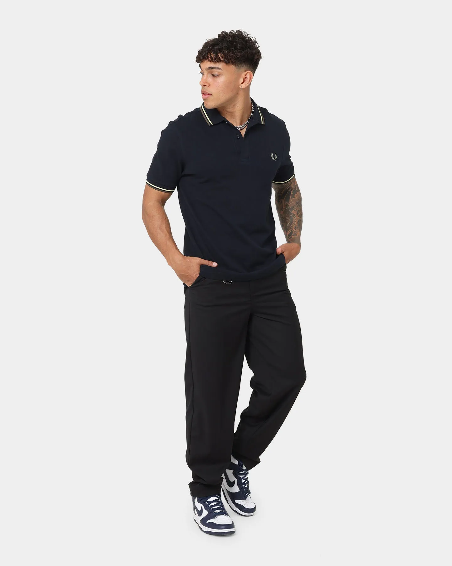 Fred Perry Twin Tipped Fred Perry Polo Shirt Navy