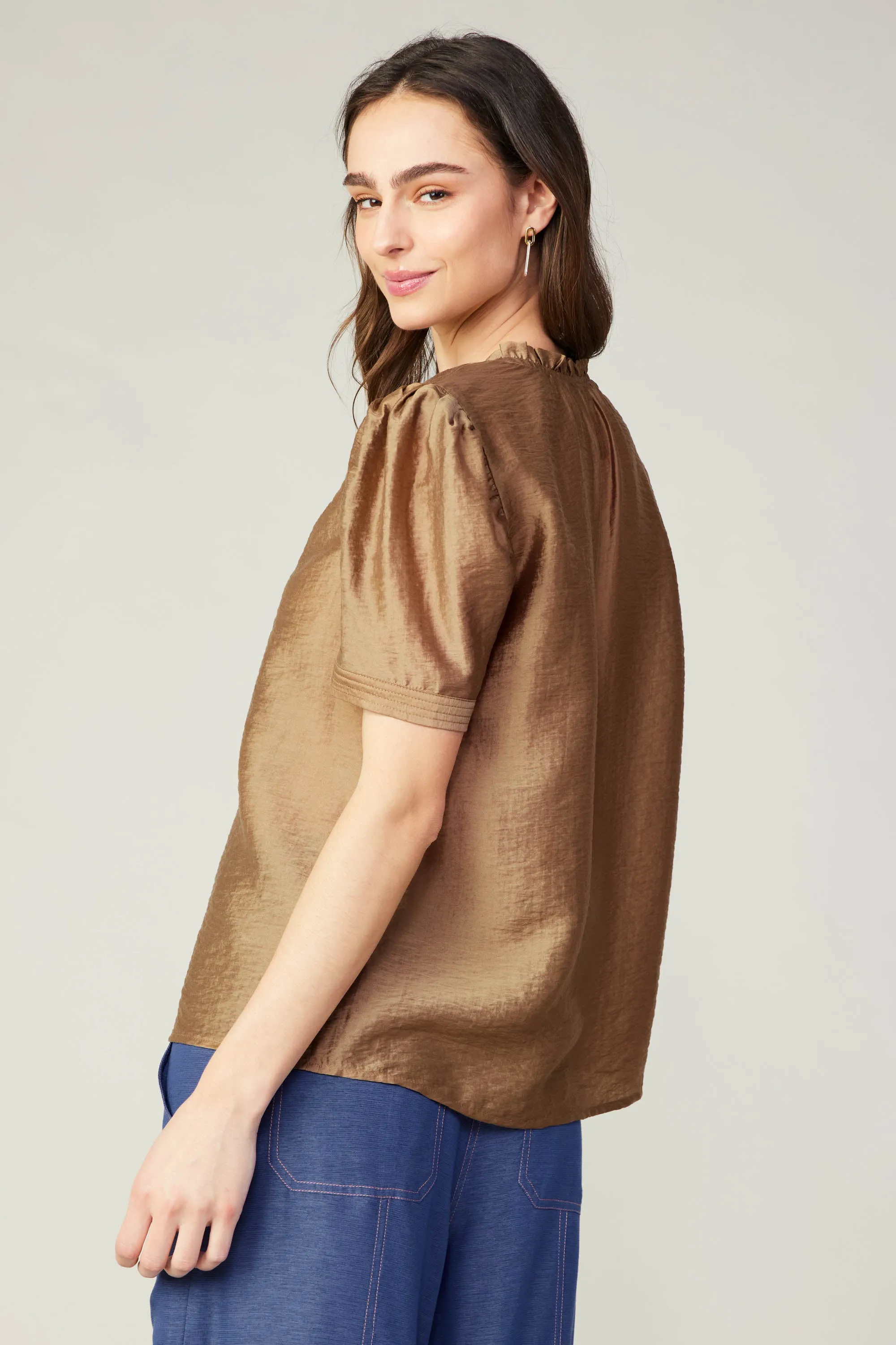 Gathered Sleeve Blouse