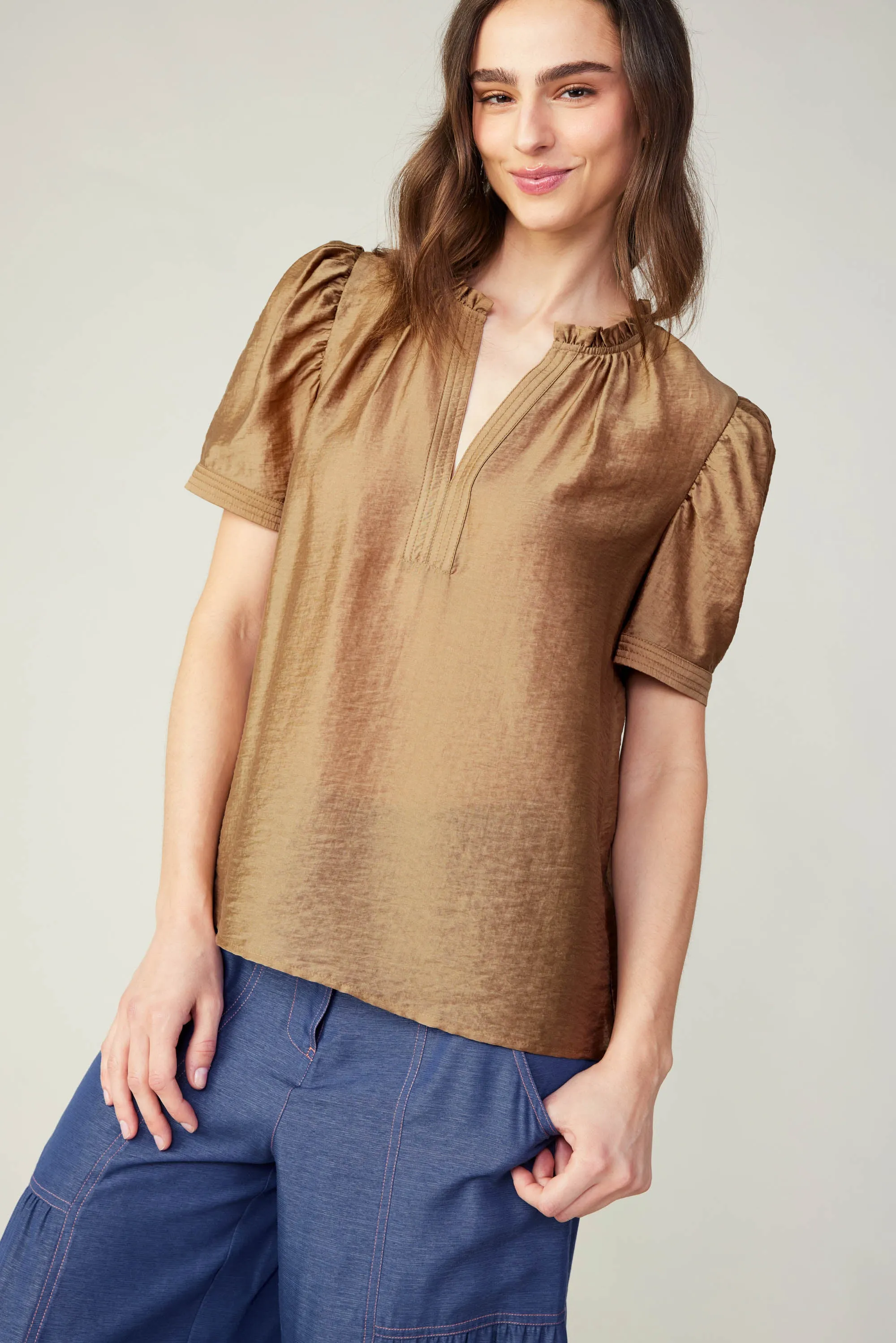 Gathered Sleeve Blouse