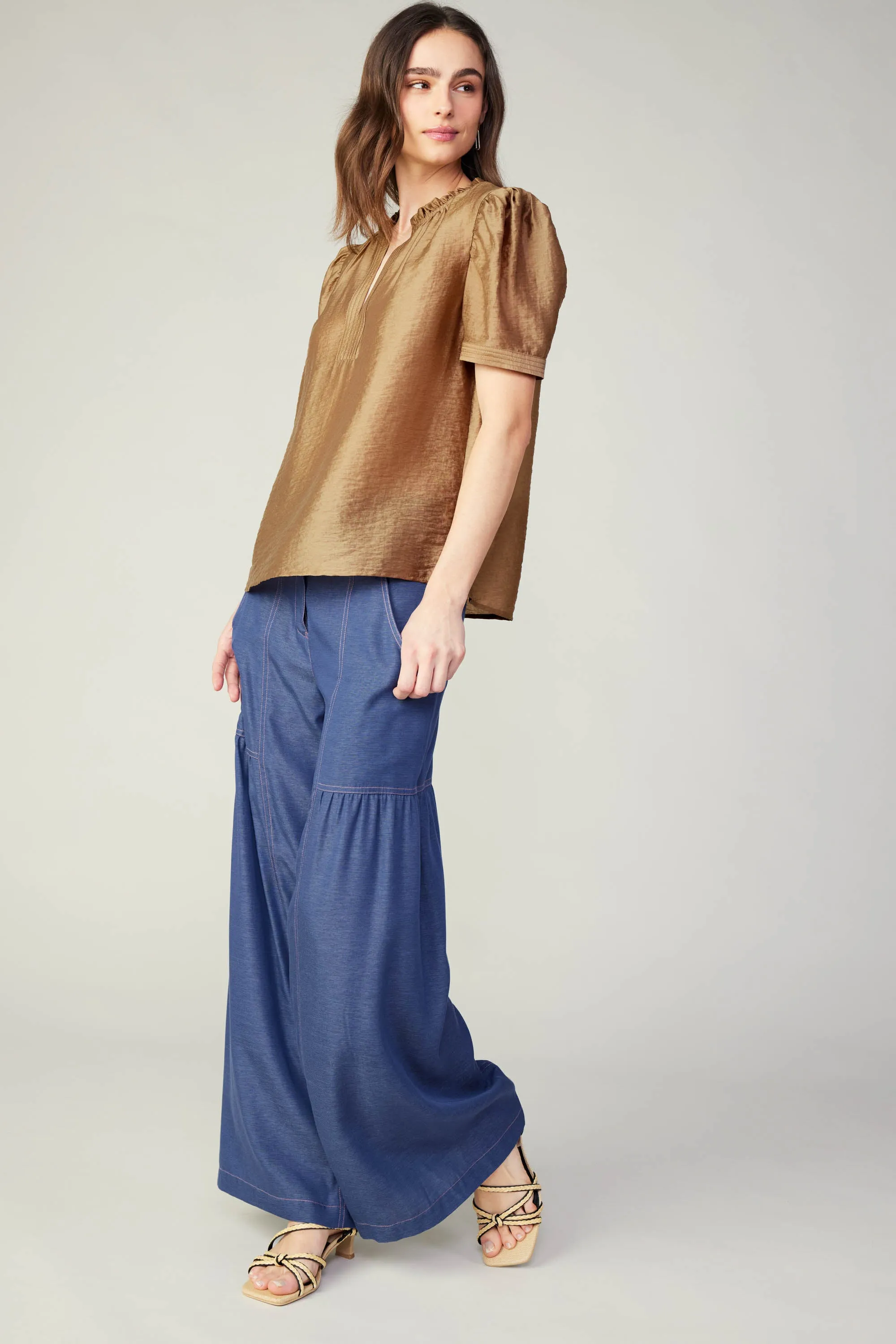 Gathered Sleeve Blouse