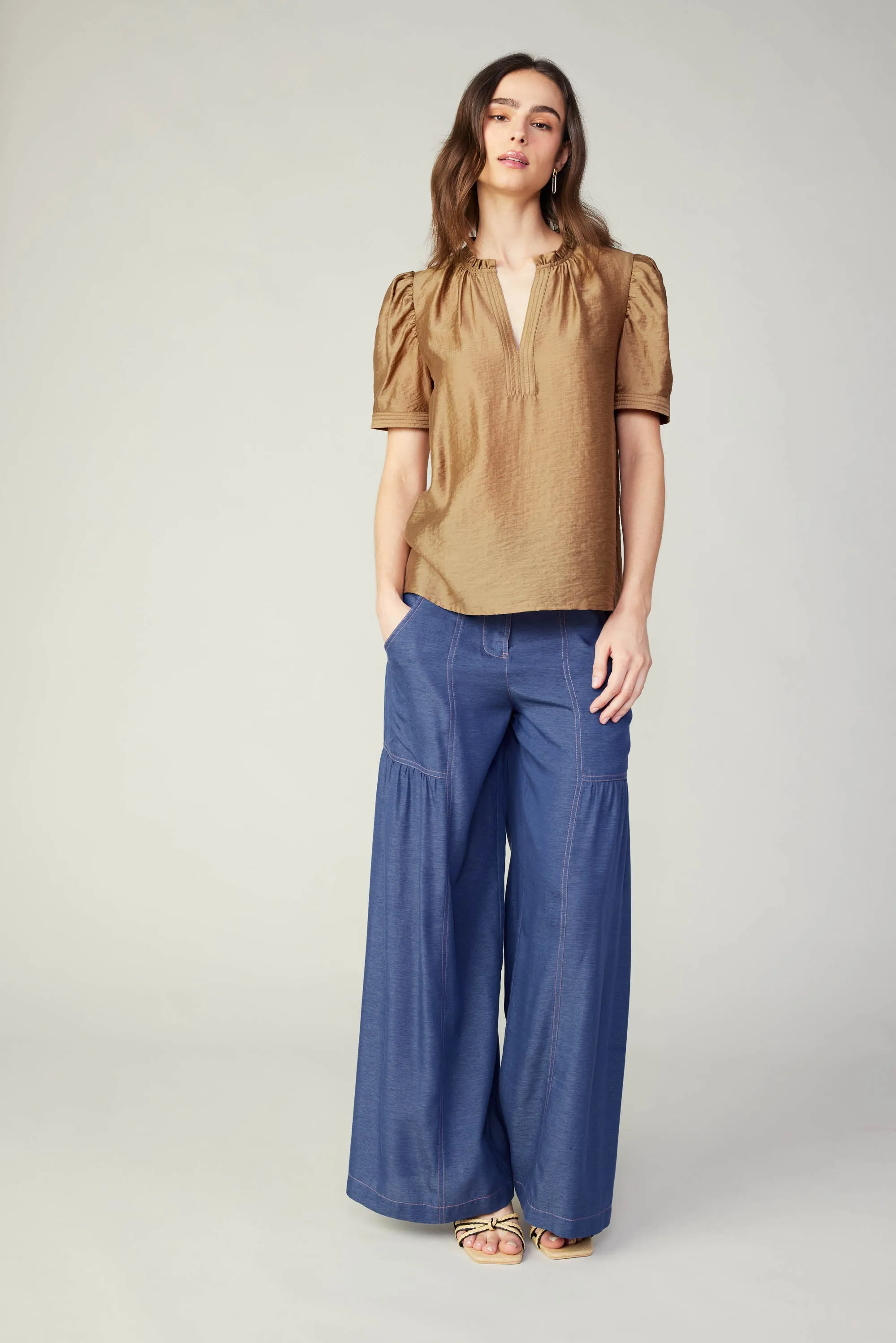 Gathered Sleeve Blouse