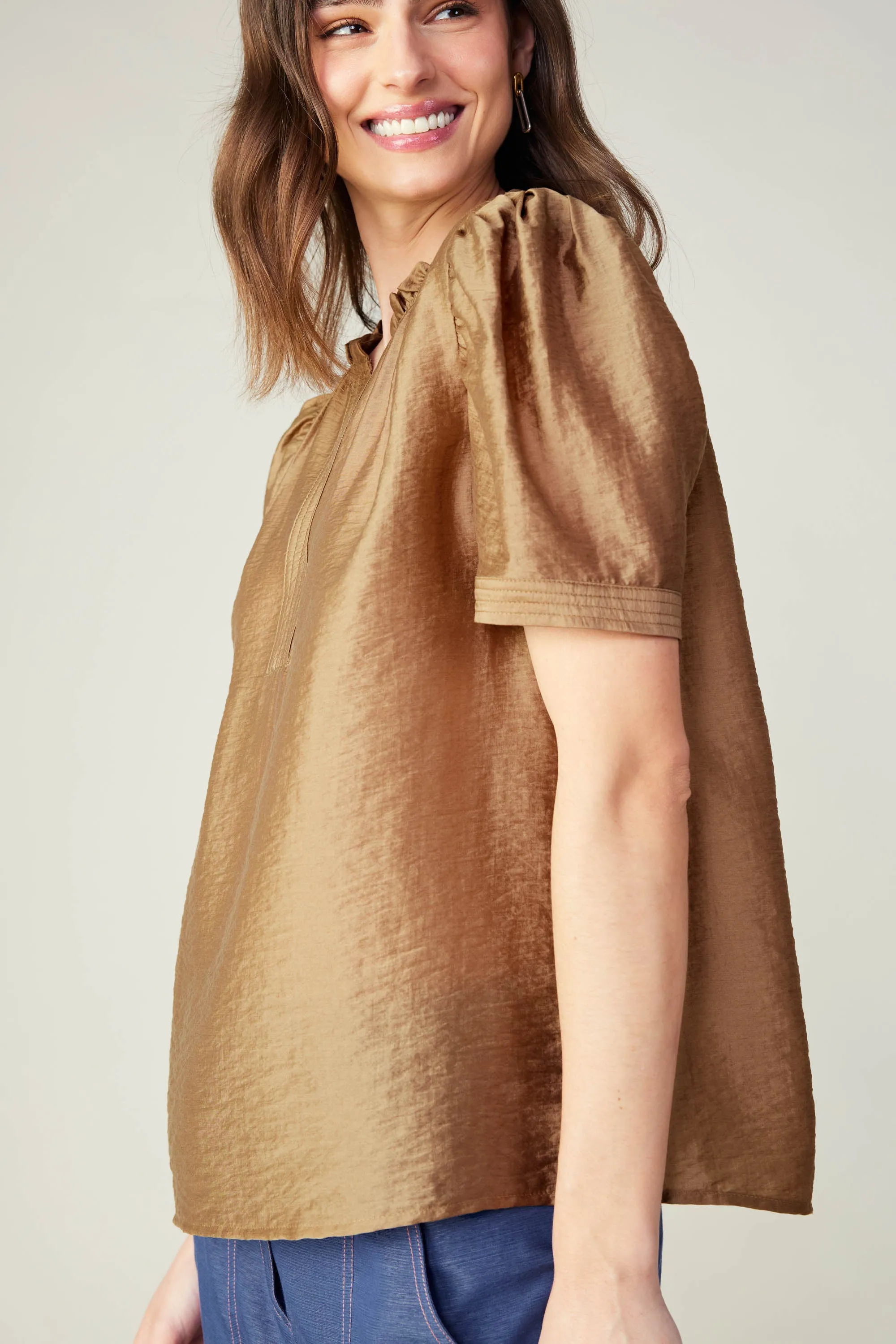 Gathered Sleeve Blouse