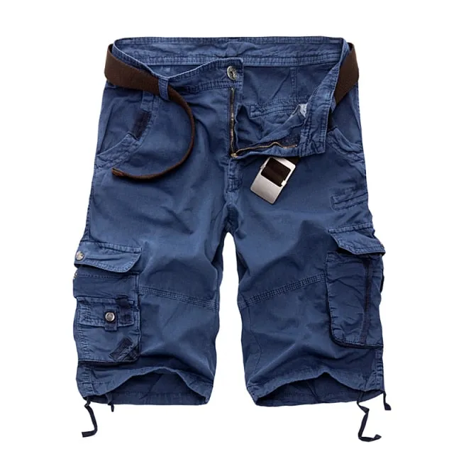 GbolsosSummer Men Shorts Fashion Plaid Beach Shorts Mens Casual Camouflage Shorts Military Short Pants Male Bermuda Cargo Overalls