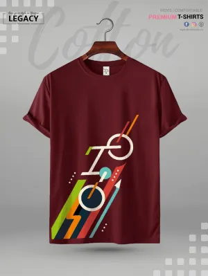 Geometric Art Printed Men's High Quality T-Shirt In Lowest Price