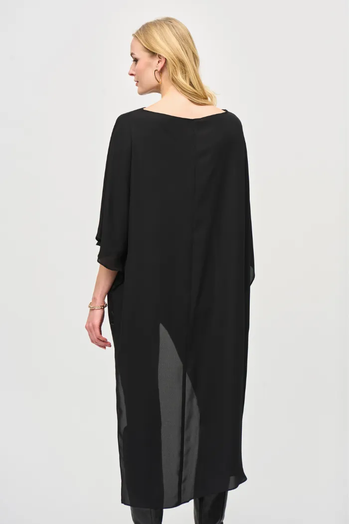 Georgette Asymmetrical High-Low Top