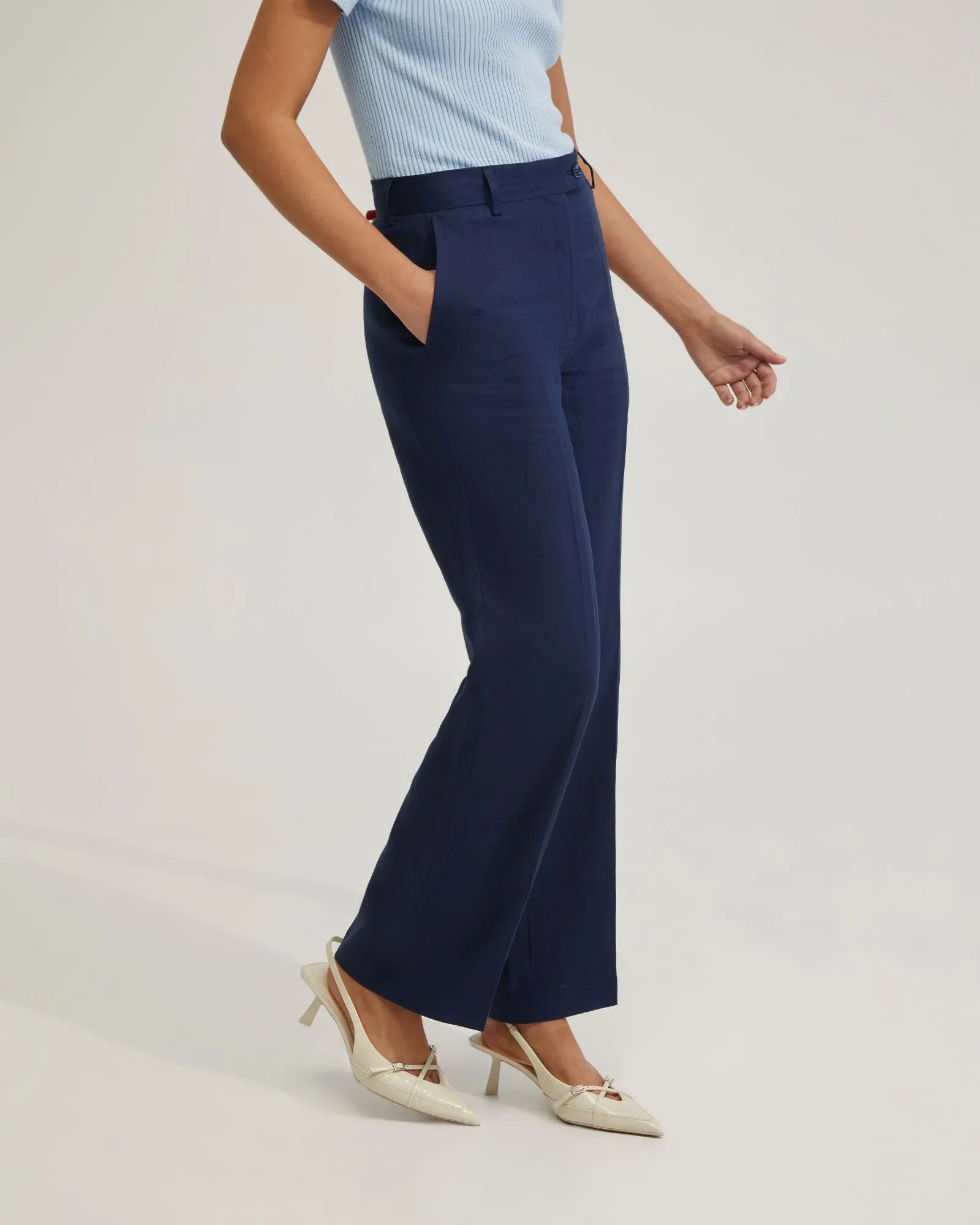 Gigi Ajustable Waist Linen Pants