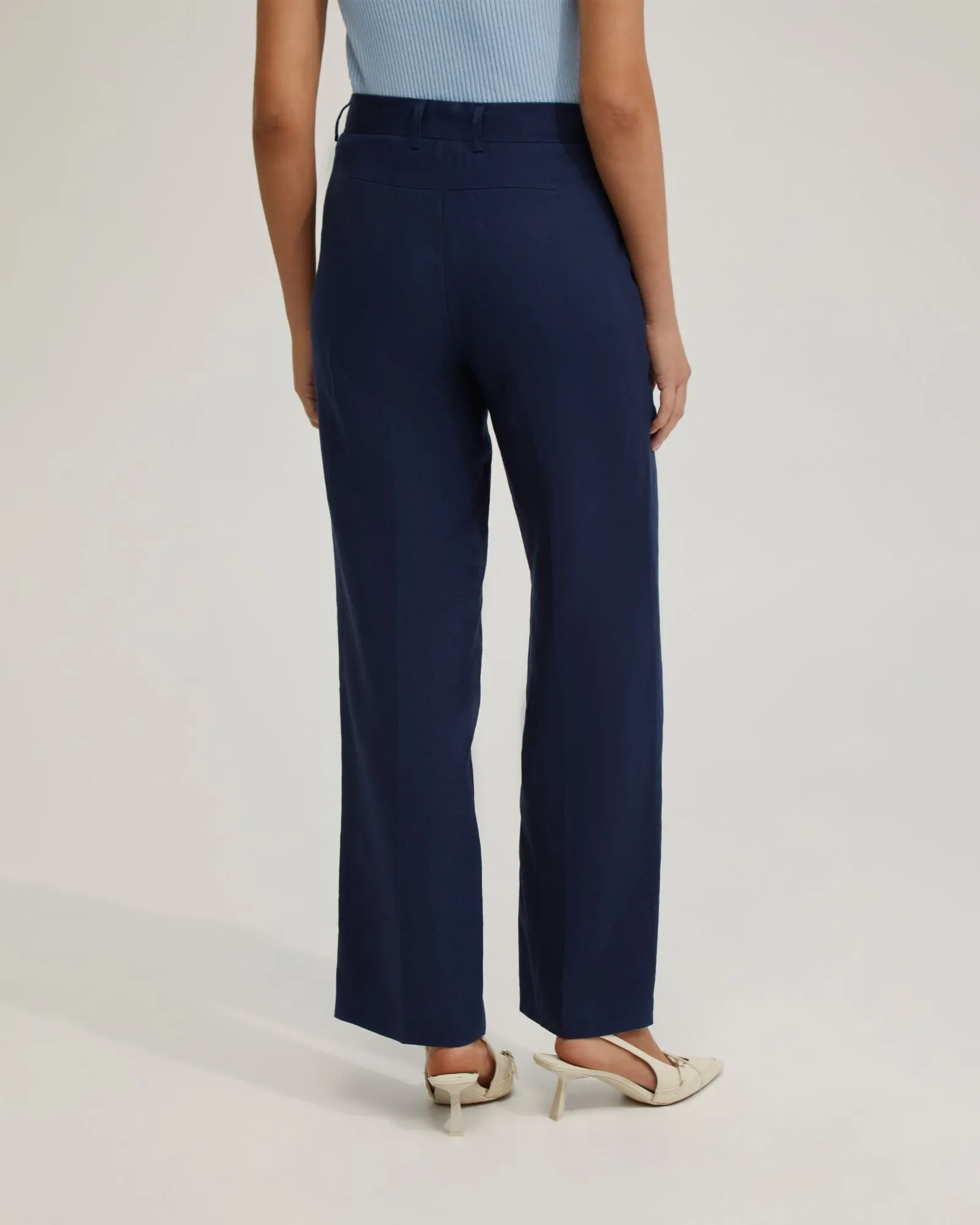 Gigi Ajustable Waist Linen Pants