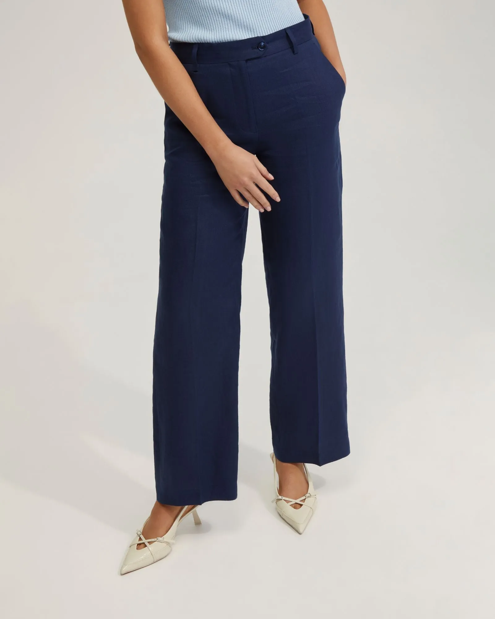 Gigi Ajustable Waist Linen Pants