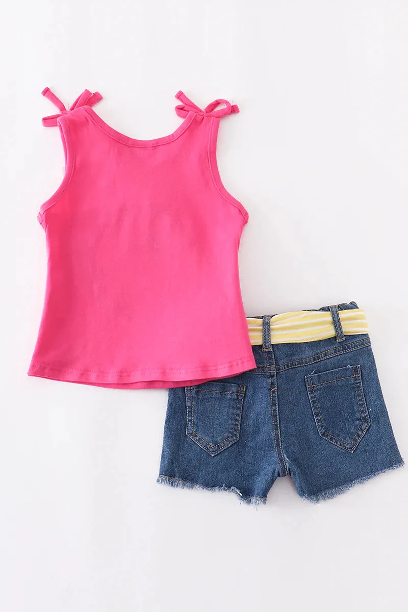 Girls Pencil Top & Shorts Set