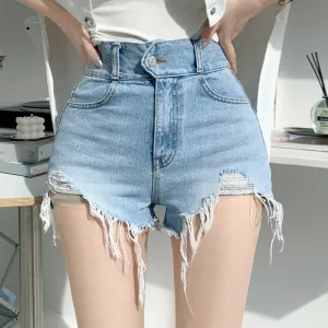 Graduation Gifts Vintage Ripped Jeans Shorts Women Plus Size High Waist Denim Shorts Female Summer Chic Streetwear Stylish Sexy Hot Shorts Girls