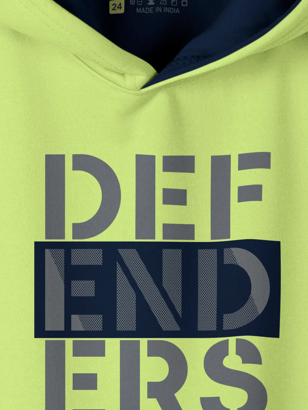 Green & Navy Blue Printed Cotton Blend Hoodie Sweatshirt For Girls - Pack of 2
