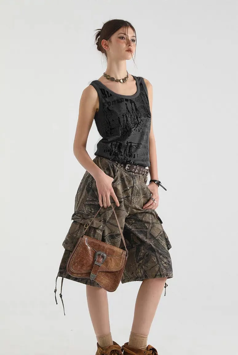 Grunge Industrial Graphic Tank Top