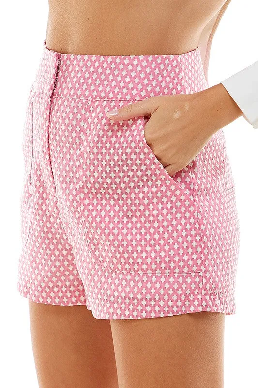 High Waist Pattern Shorts