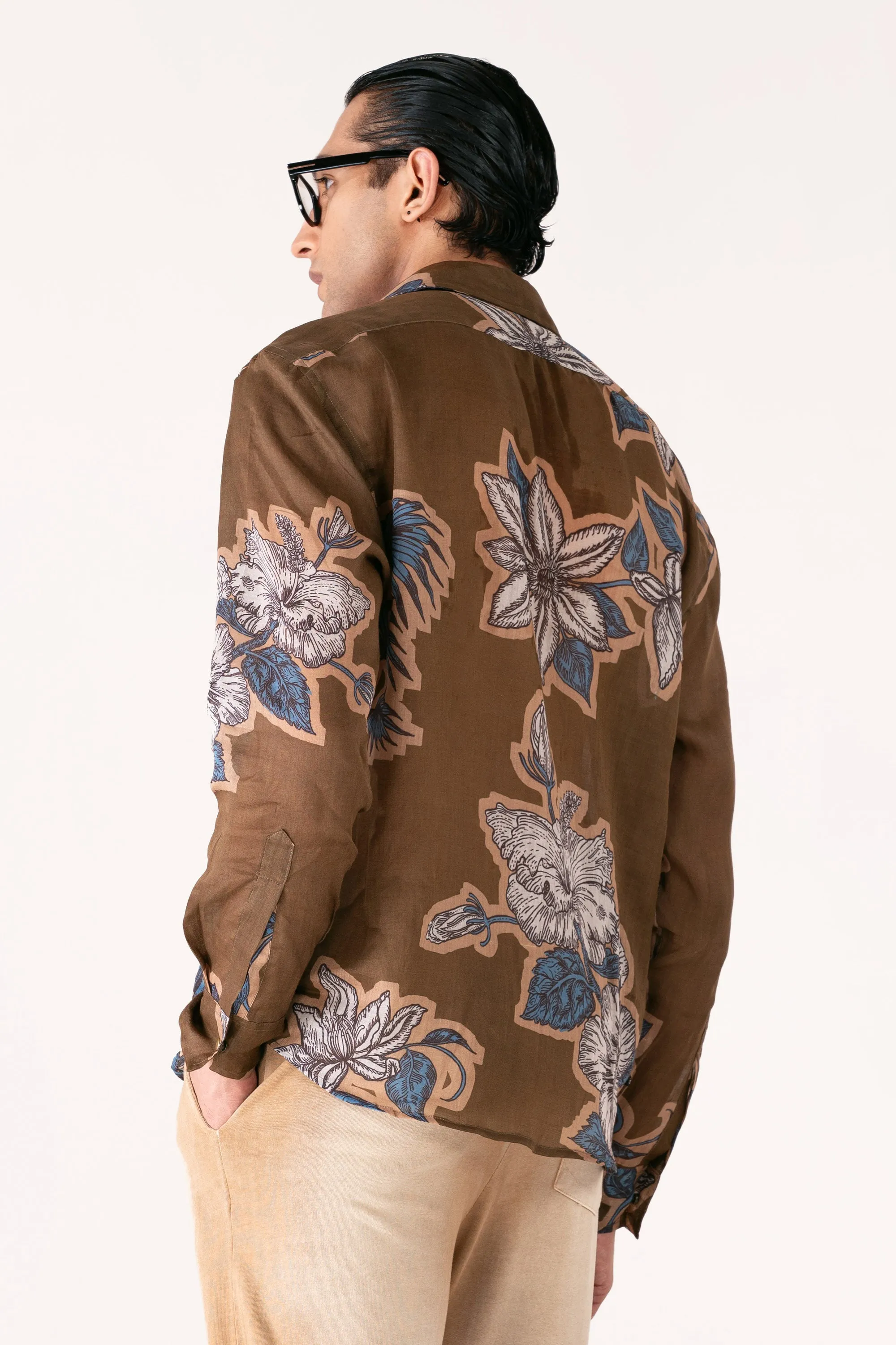 Irish Cotton Floral Printed Shirt