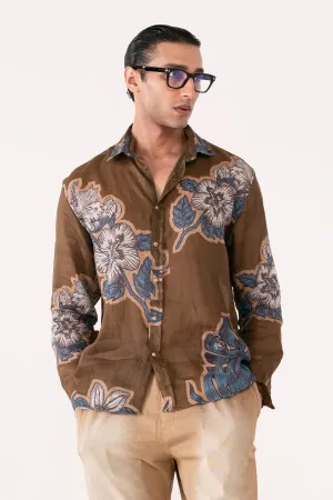 Irish Cotton Floral Printed Shirt