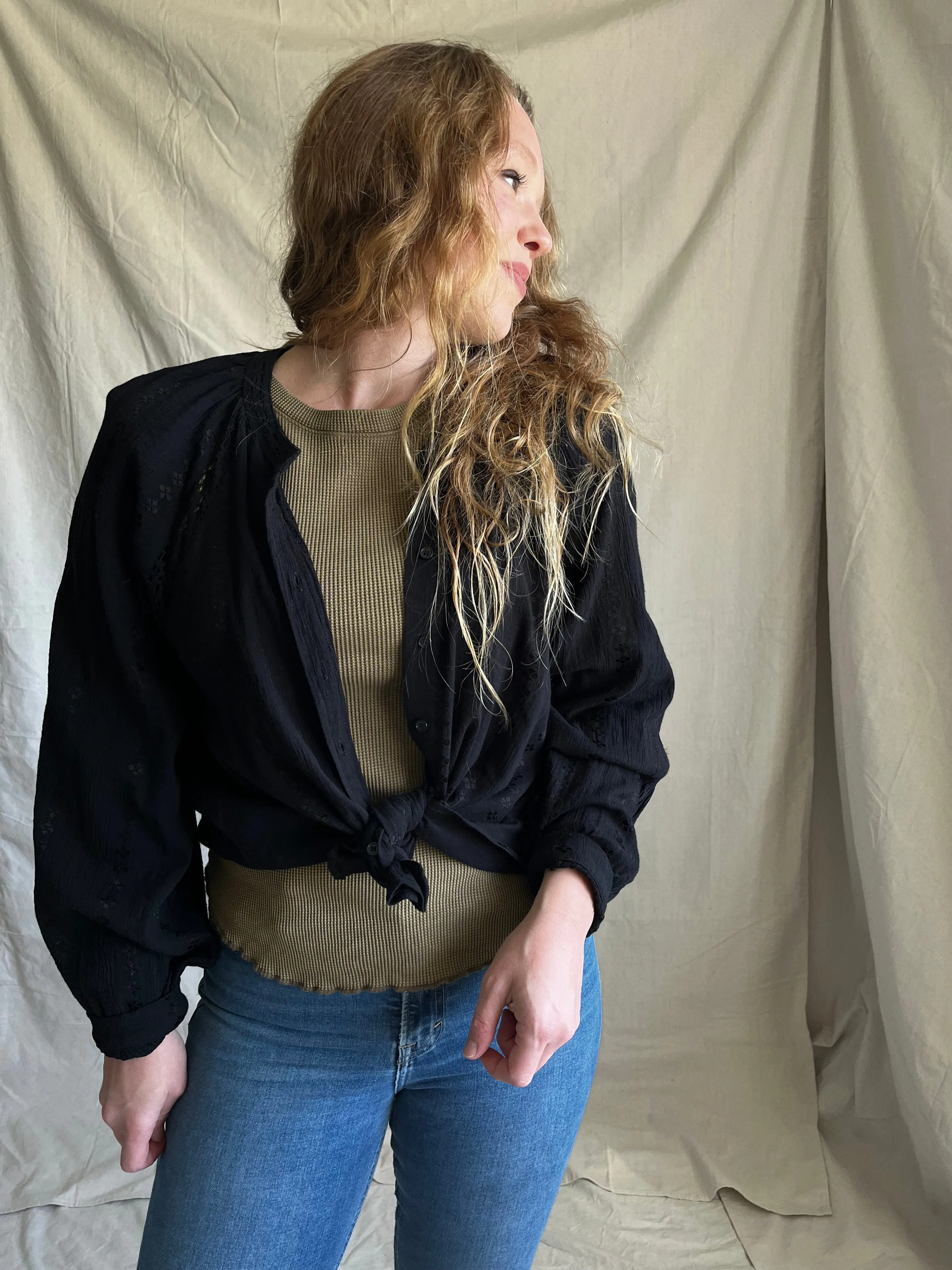 James Eyelet Blouse