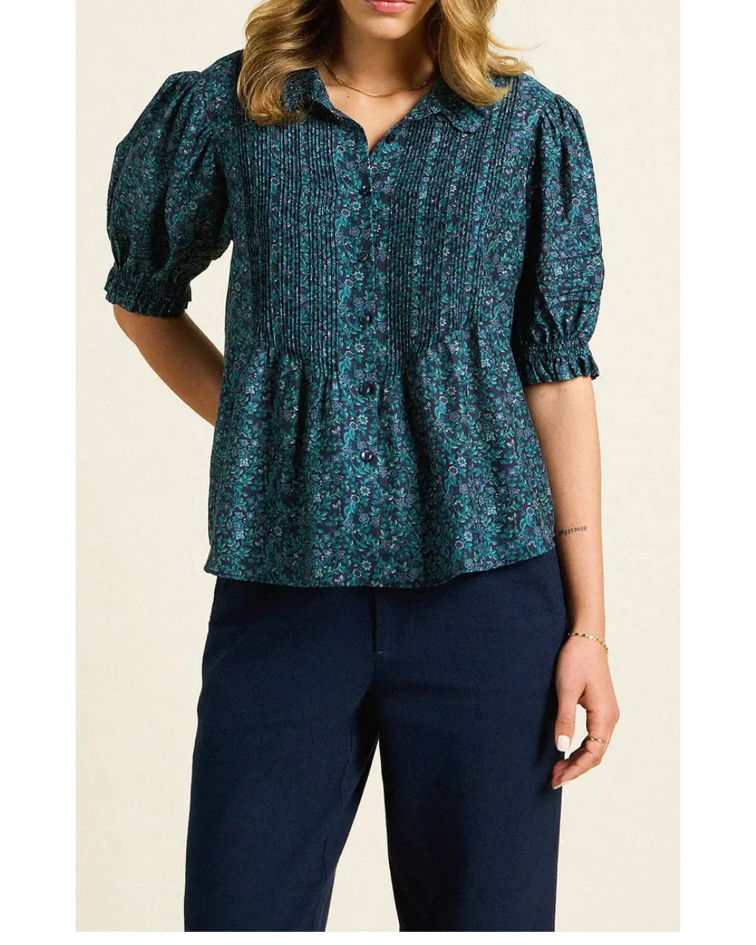 Jess Blouse Blue Ridge Ditsy