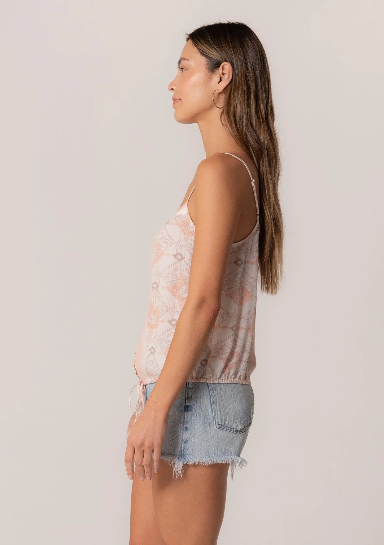 Joella Button Front Tank Top
