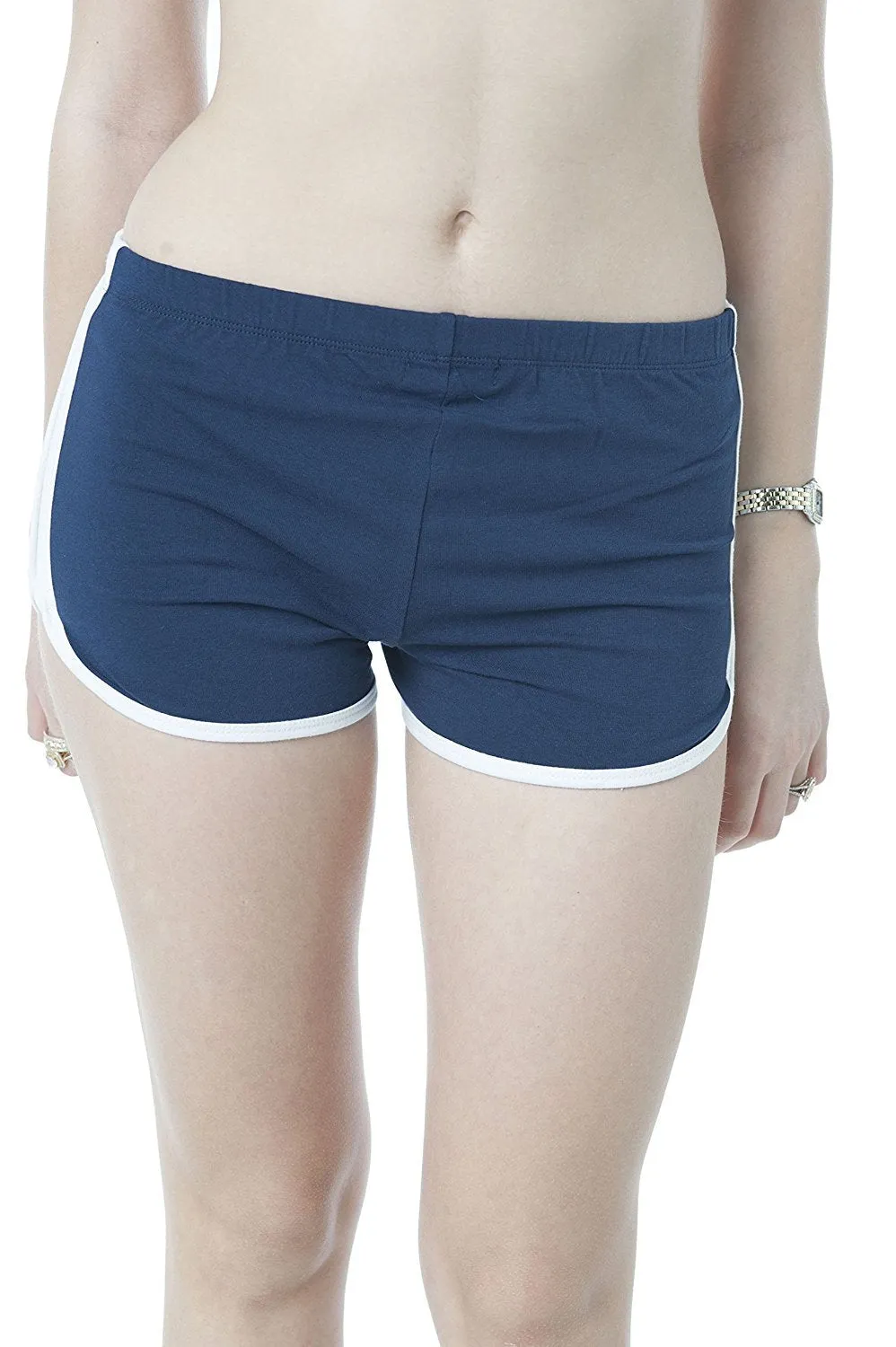 Khanomak Elastic Waist Dolphin Marathon Shorts