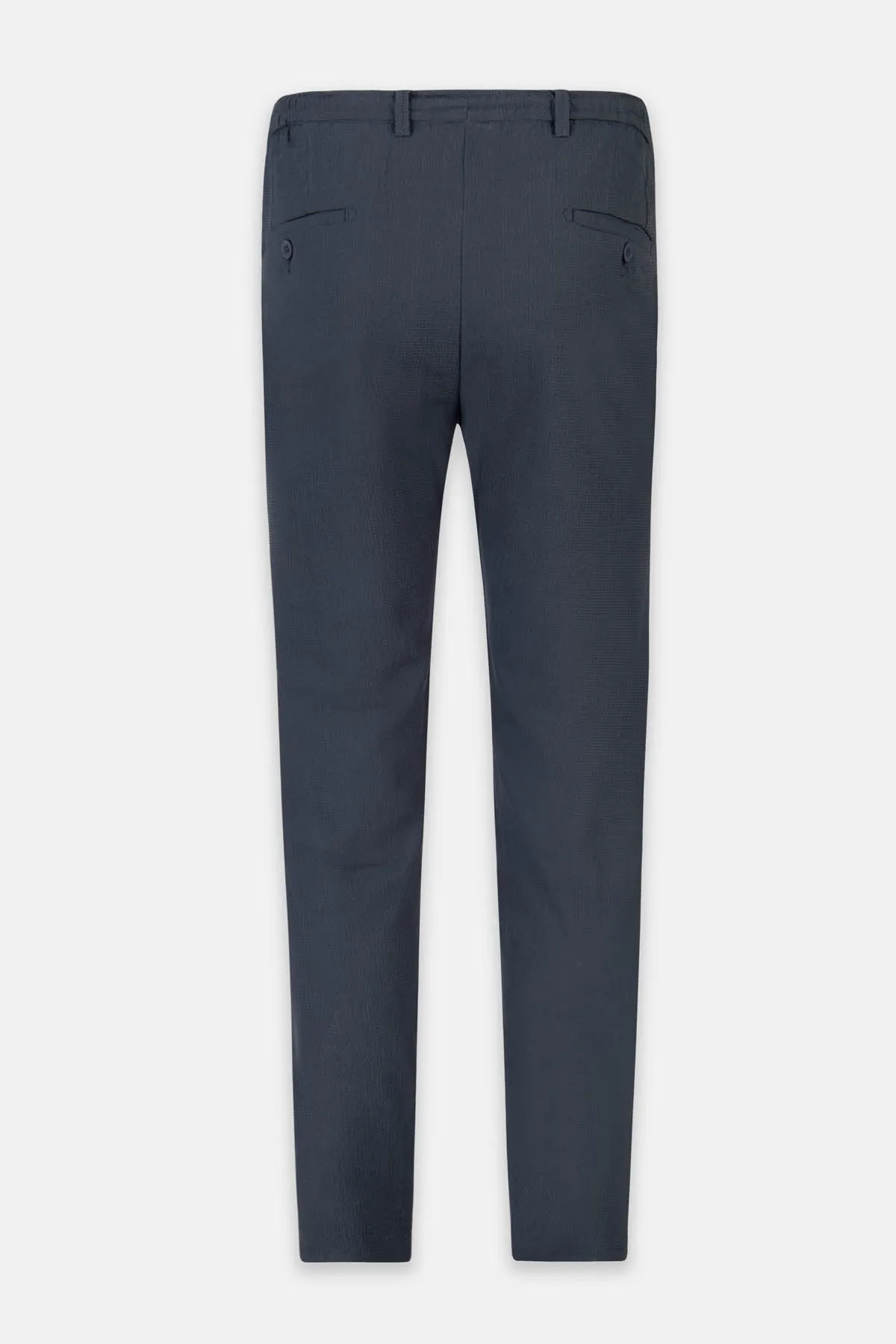 Laced-Up Dark Navy Chino smart casual pants