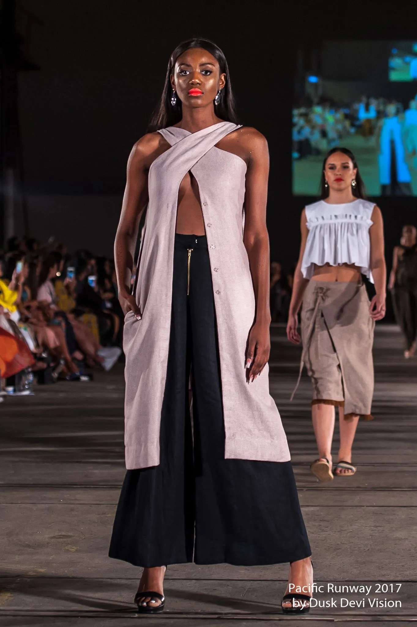 LAMAI CROSS-OVER BUTTON-DOWN DRESS