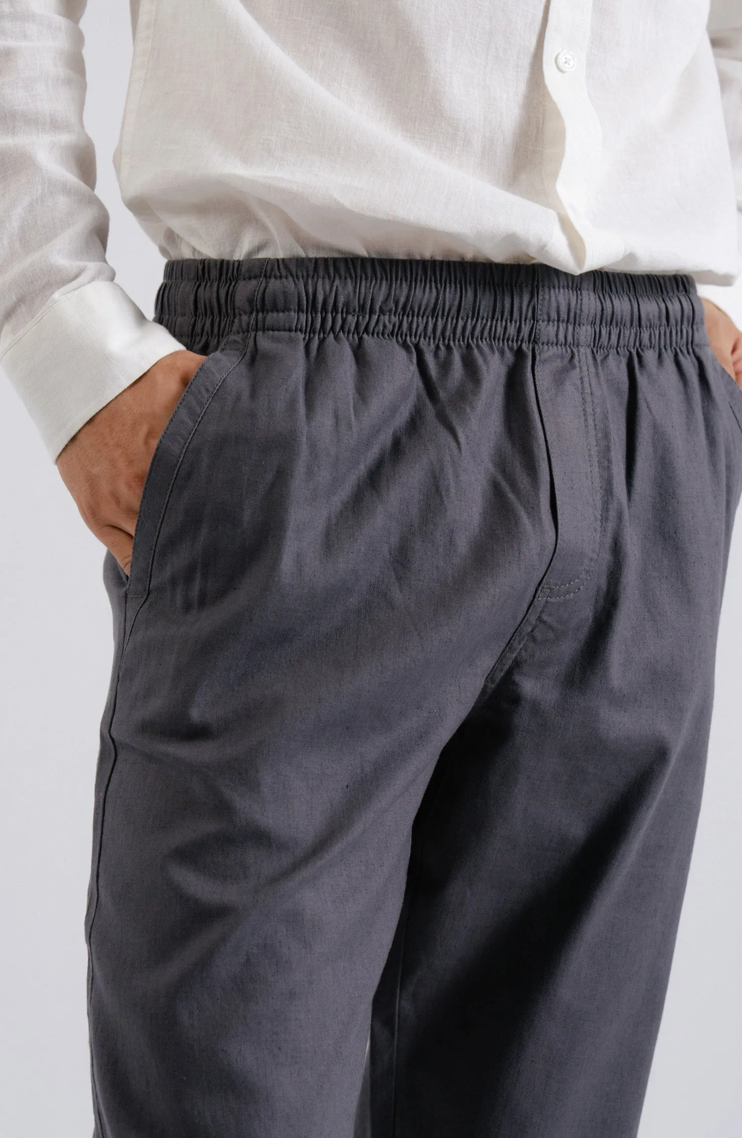 Linen Lounge Wear - Charcoal