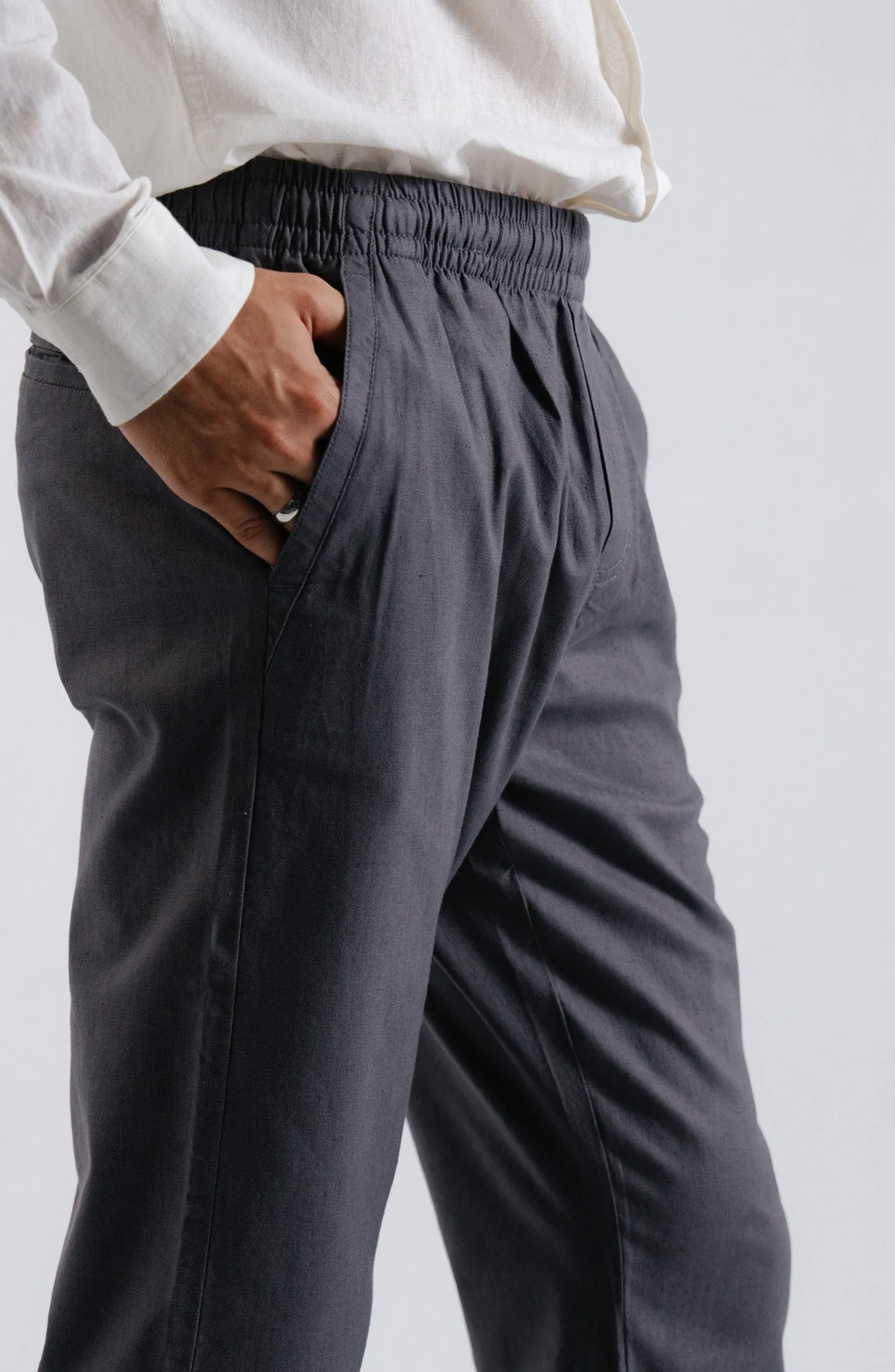 Linen Lounge Wear - Charcoal