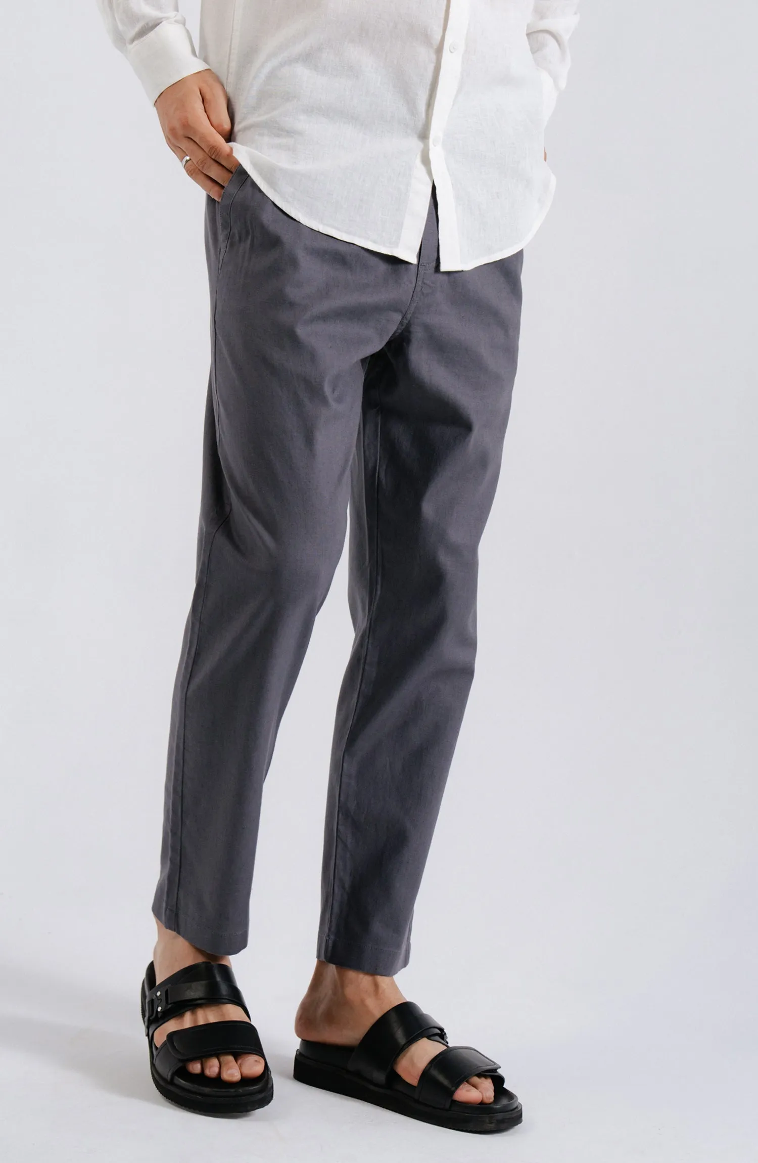 Linen Lounge Wear - Charcoal