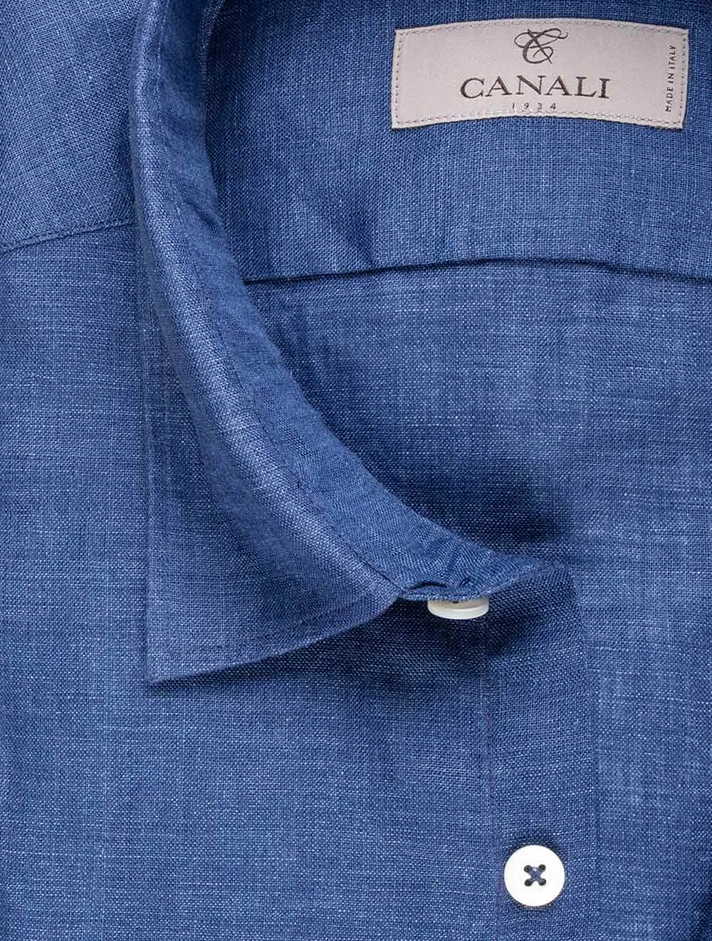 Linen Modern Fit Shirt Navy