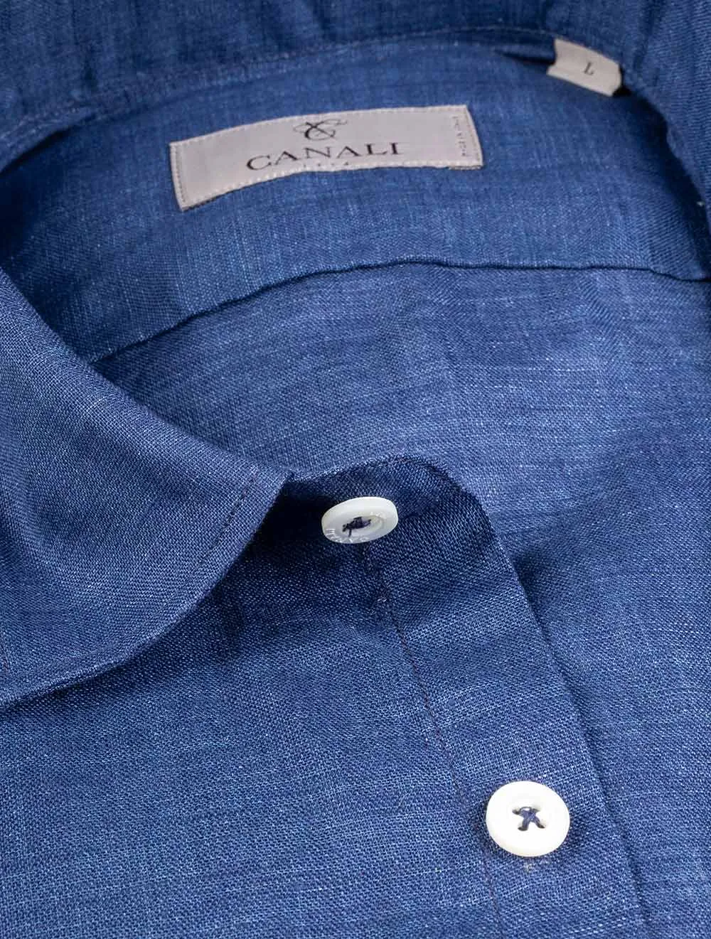 Linen Modern Fit Shirt Navy