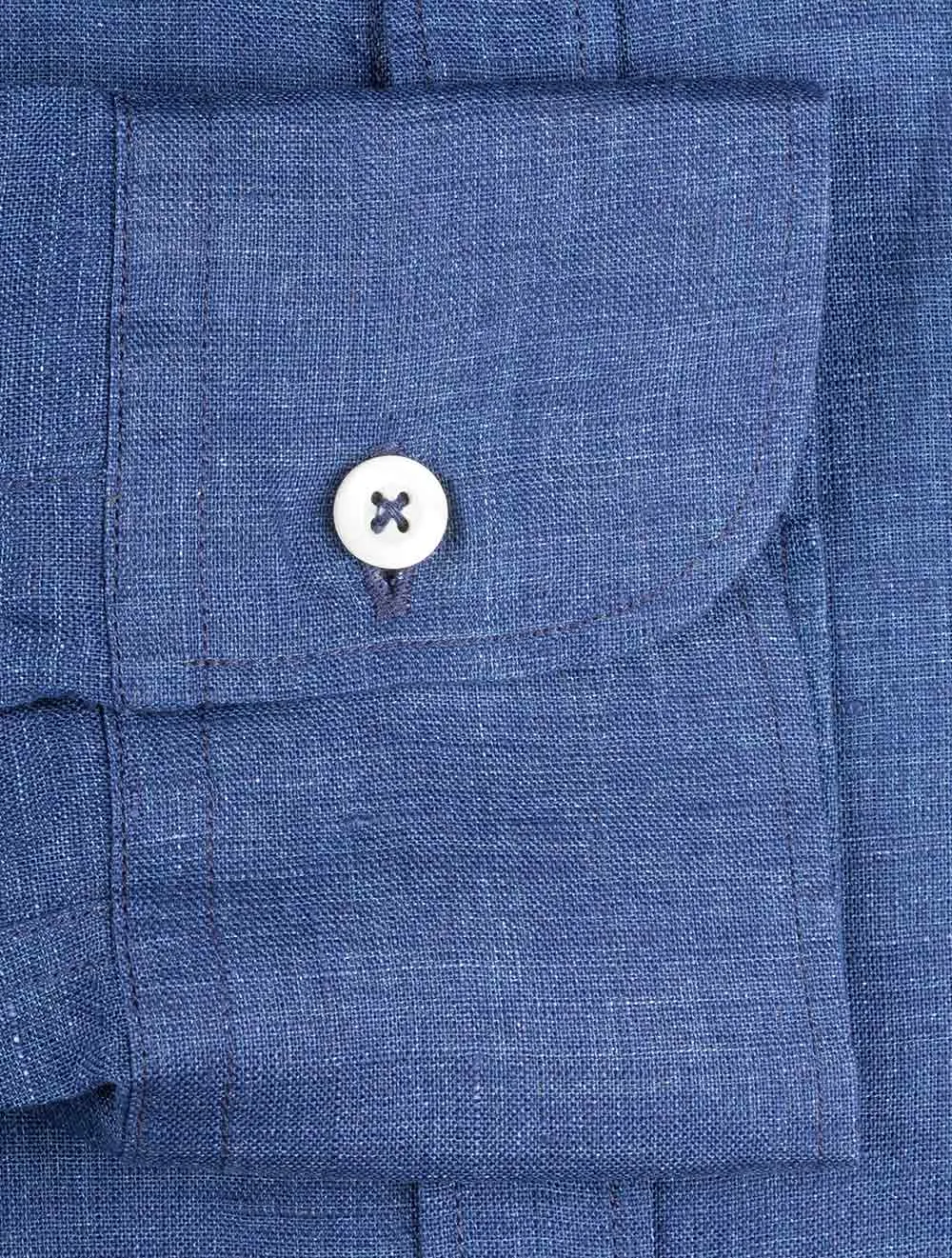 Linen Modern Fit Shirt Navy