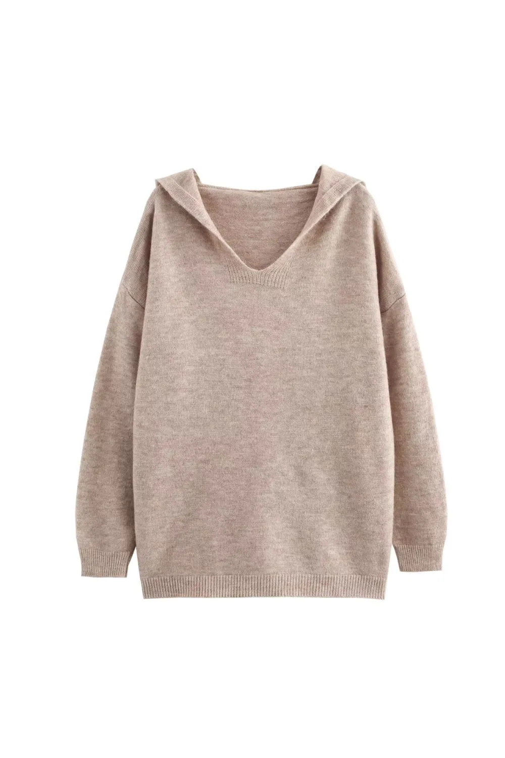'Lydia' Hooded Pullover Sweater & Wide-Leg Pants Set
