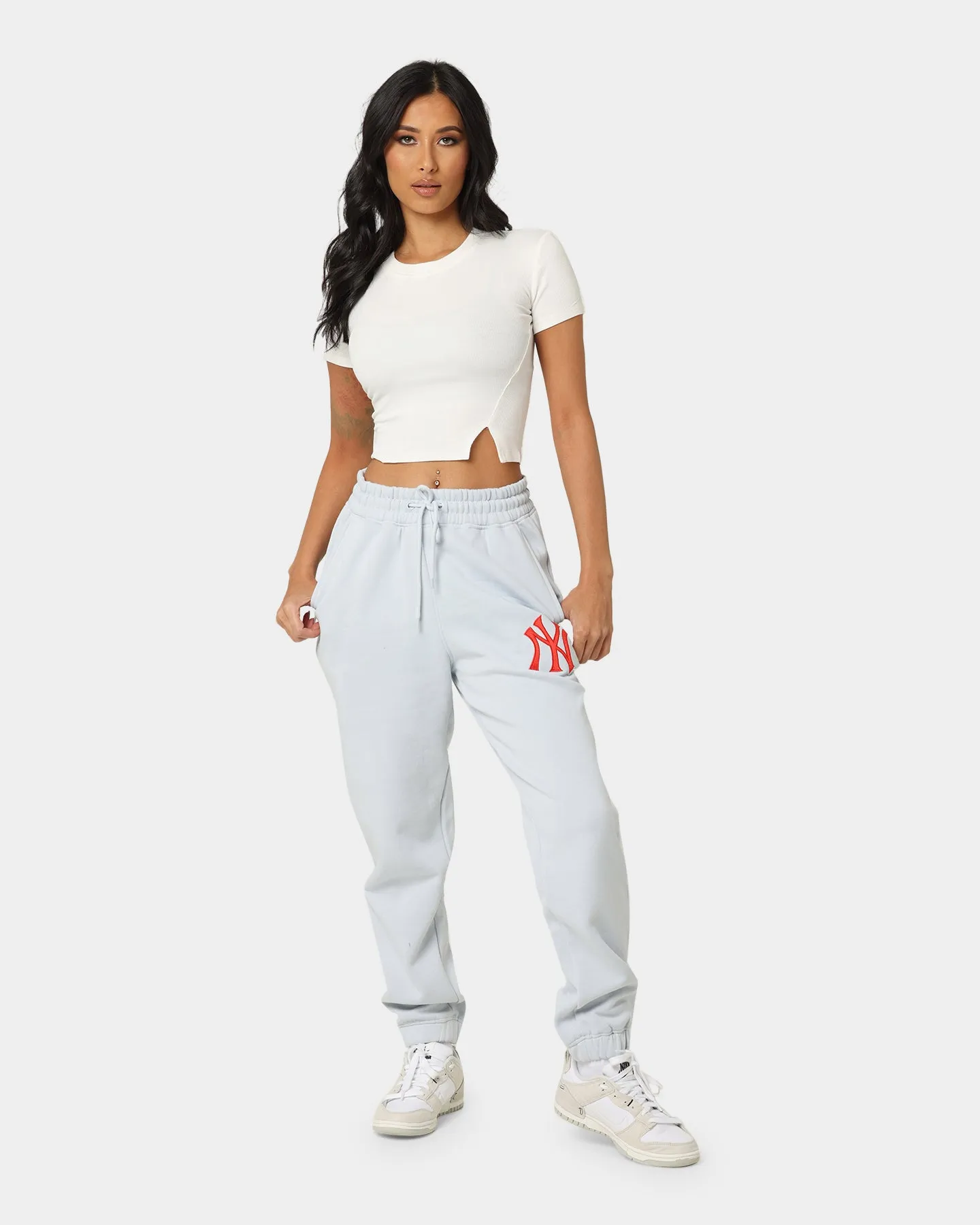 Majestic Athletic Women's New York Yankees Bespoke Logo Track Pants Opal