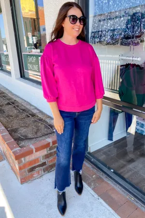 Make It Work Magenta Top